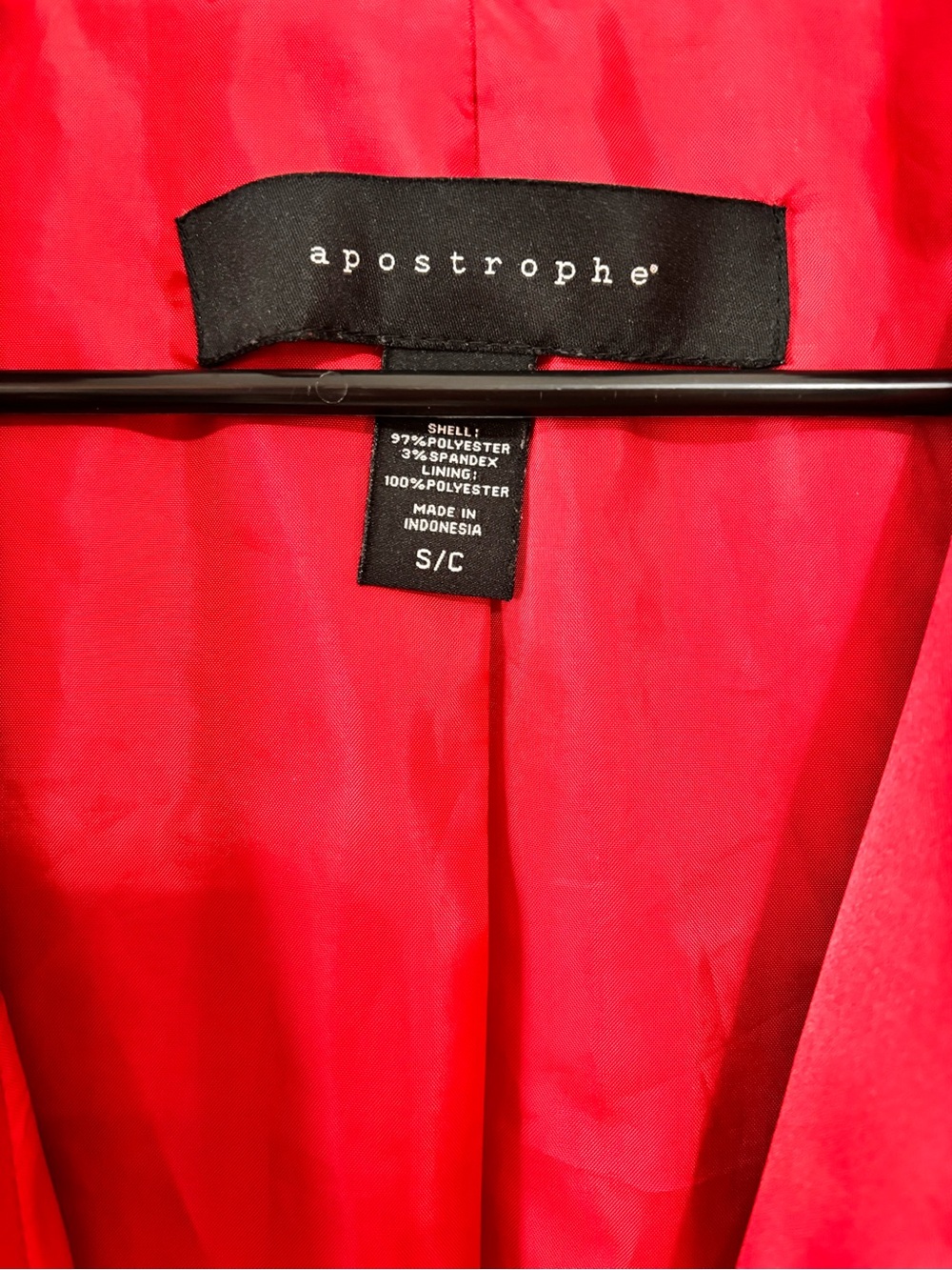 Apostrophe Red Ruffle-Neck Button Jacket - Picture 2 of 5